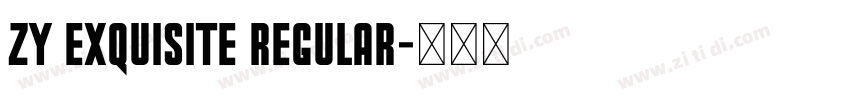 zy exquisite regular字体转换